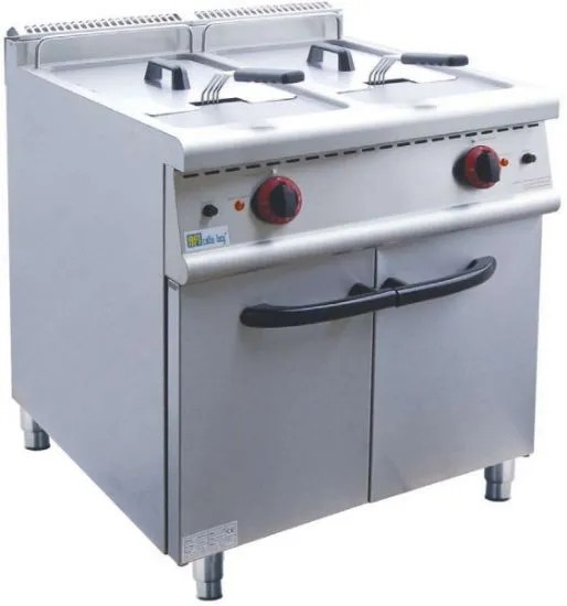 Friteuse electrique professionnelle sur coffre 2 cuves de 20 litres triphasé