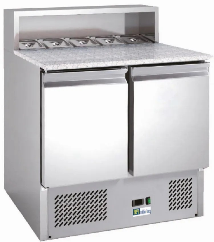 Meubles à pizza réfrigérée ECO inox 2 portes positif