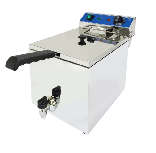 Friteuse sur table 10L électrique professionnelle simple avec robinet