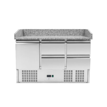 Meuble pizza réfrigéré professionnel 1 porte 4 tiroirs 600x400