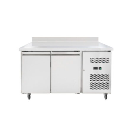 Table réfrigérée professionnelle 2 portes GN1/1 700 mm avec dosseret