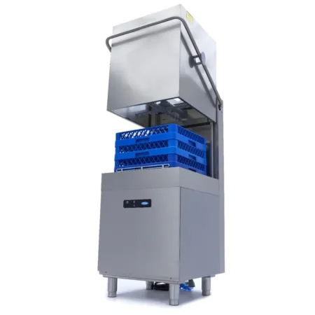 Lave-vaisselle professionnel à capot restauration – machine lavage rapide haute capacité